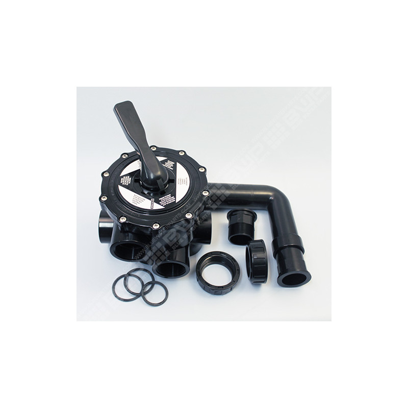 ASTRAL Vanne side multivoies Classic noire 2" avec liaisons entraxe 230 mm