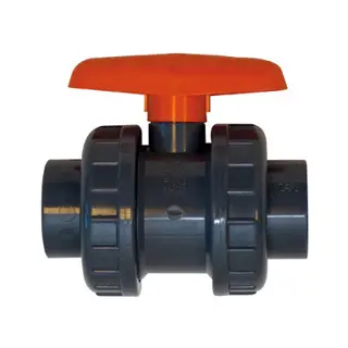 VDL PVC Vanne 1/4 tour, double-union à coller Ø 50 mm