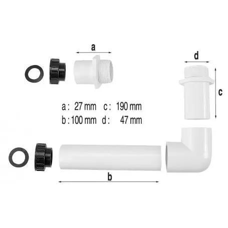 [336025] WATERCO Kit de liaison vanne/filtre Lacron 16