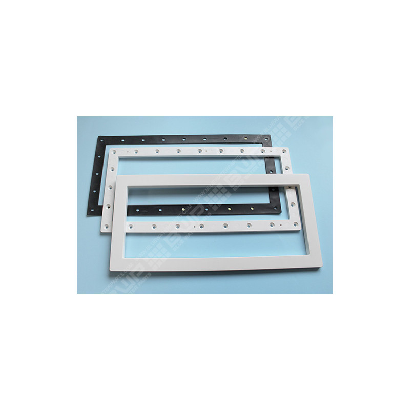 BWT Brides avec enjoliveurs, joints et vis parker 5,5x25 mm de skimmer grande meurtrière - BLANC (kit de 2)