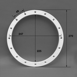 Bride, joints, vis projecteur PL84 BLANC