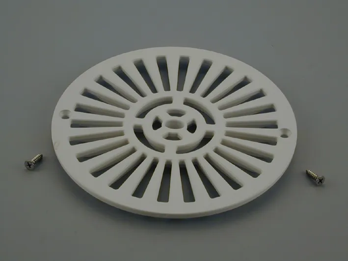 [4402030201] ASTRAL Grille de bonde de fond plate 01467 avec vis parker 4,2x16 - BLANC