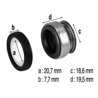 [521052] BWT Garniture mécanique Ø20mm Eurostar 150 à 400