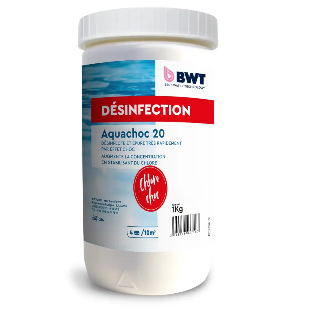 [9023201] BWT CHLORE CHOC en pastilles 20 Gr Aquachoc 20 - 1 Kg