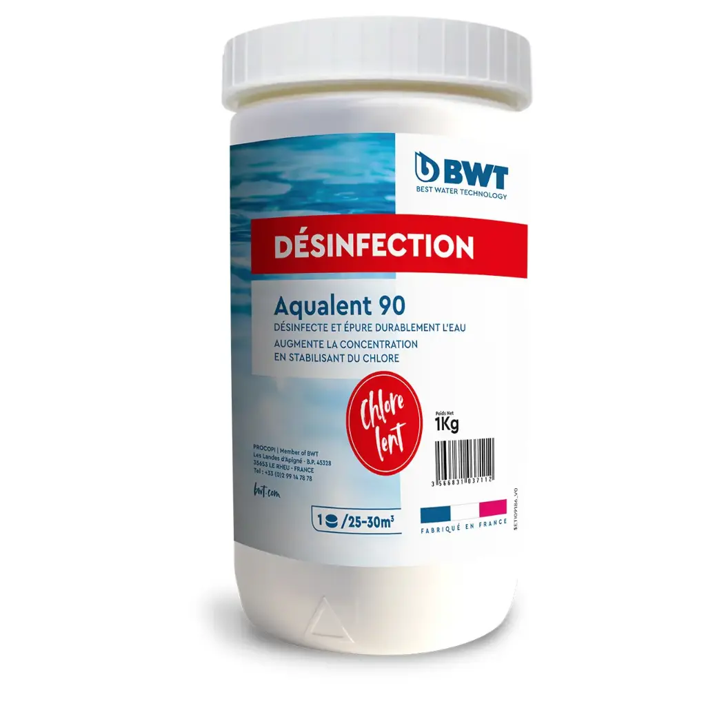 [8804101] BWT CHLORE LENT, galet 200/250 Gr Aqualent 90 - 1 Kg
