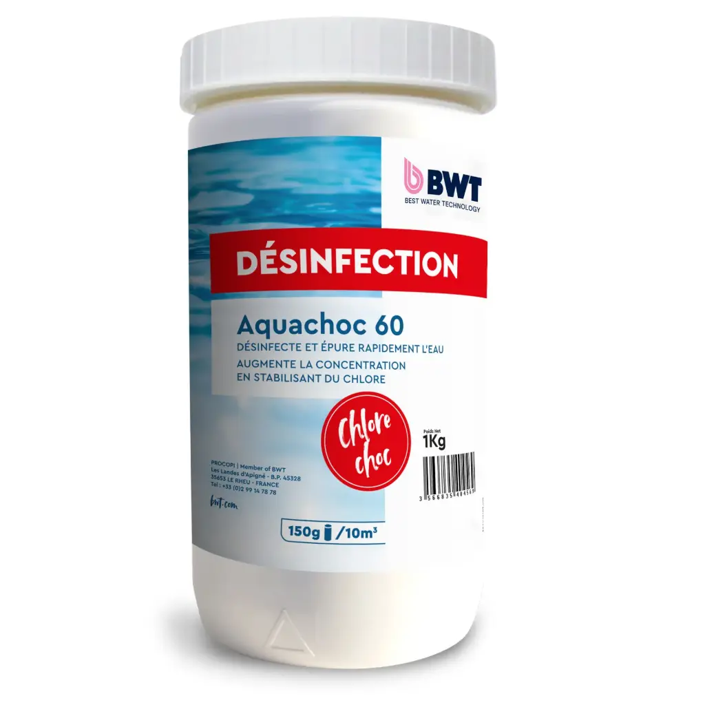 [9024101] BWT CHLORE CHOC stabilisé granulés, Aquachoc 60 - 1 Kg