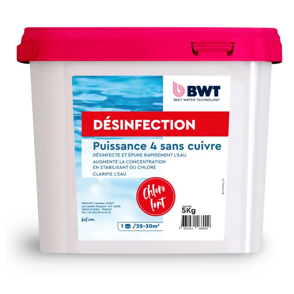 [8840105] BWT Chlore 4 fonctions 200/250 gr Puissance 4 - 5 Kg