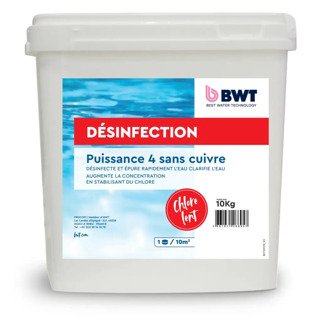 [8840110] BWT Chlore 4 fonctions 200/250gr Puissance 4 - 10 Kg