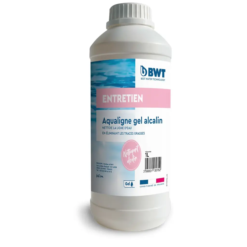 [8880301] BWT Nettoyant ligne d'eau AQUALIGNE Gel Alcalin - 1 L