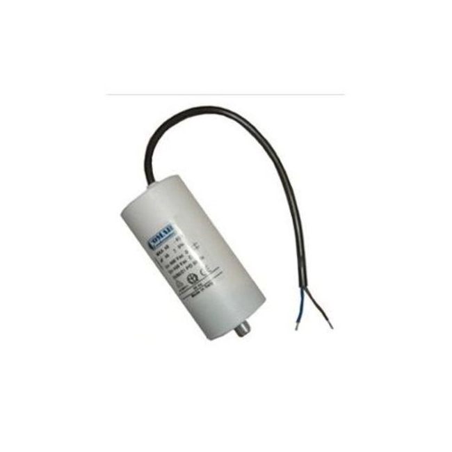 [9510700203] Condensateur à fils 16 µF diamètre 40mm longueur 70 mm avec boulon fixation