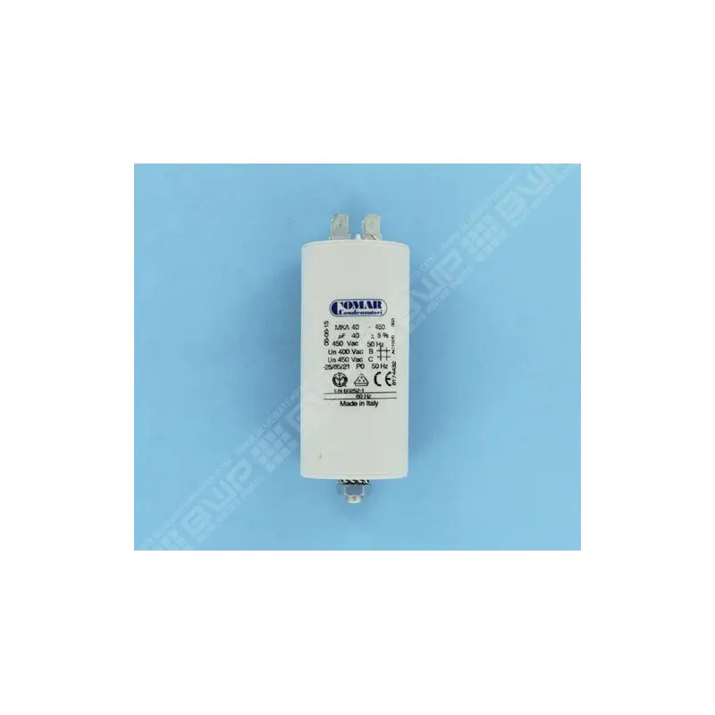 COMAR Condensateur MKA 40 µF 450V 45x94 avec vis M8 et cosse double