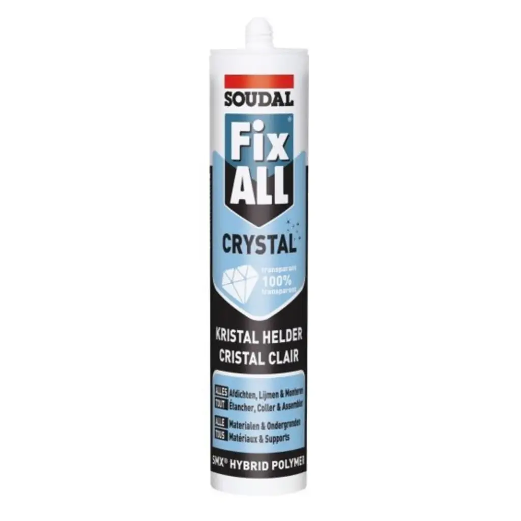 [SOU011098] SOUDAL Mastic-colle polymère hybride FIX ALL CRYSTAL cartouche 290 ml