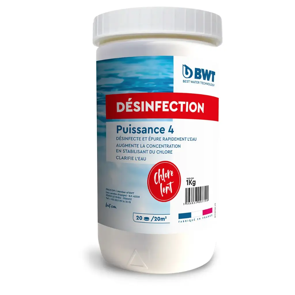 BWT Chlore 4 fonctions pastilles 20gr Puissance 4- 1Kg