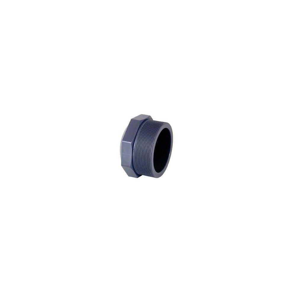 [02123] PVC Bouchon PVC-U filetage mâle BSP Ø ½˝