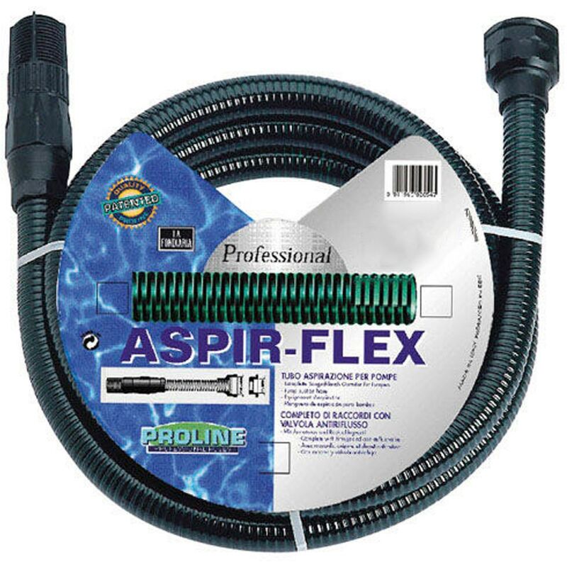 FITT Tuyau aspiration aspirflex rouleau de 7 mètres Avec connecteurs 1" / 1"1/4