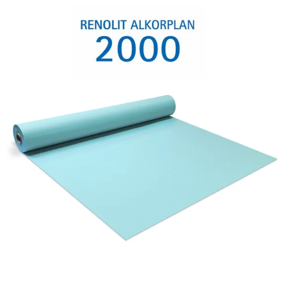 ALKORPLAN 2000 Pvc armé 150/100ème couleur BLEU CLAIR rouleau de 41,25 m2 (25m x 1,65m)