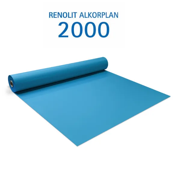 ALKORPLAN 2000 Pvc armé 150/100ème couleur BLEU ADRIATIQUE rouleau de 41,25 m2 (25m x 1,65m)