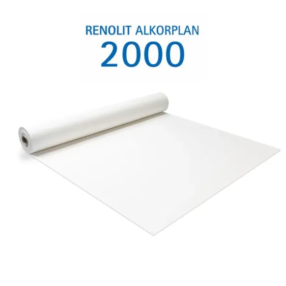 ALKORPLAN 2000 Pvc armé 150/100ème couleur BLANC rouleau de 41,25 m2 (25m x 1,65m)