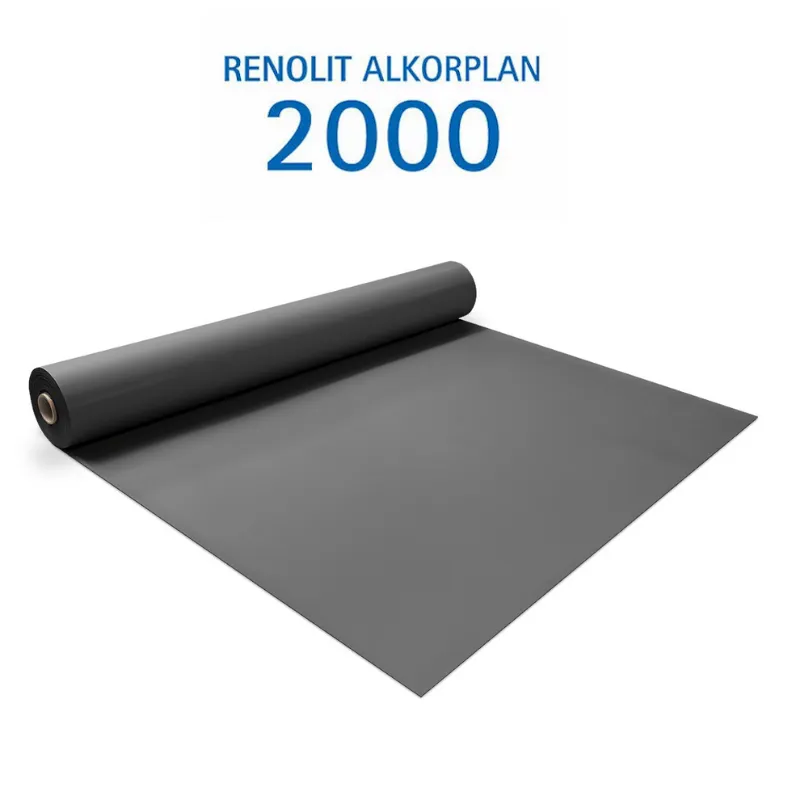 ALKORPLAN 2000 Pvc armé 150/100ème couleur  GRIS ANTHRACITE rouleau de 51,25 m2 (25m x 2,05m)