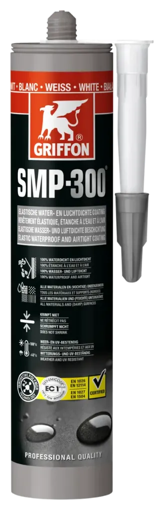 GRIFFON SMP-300® Revêtement élastique étanche à l'eau et à l'air cartouche 290 ml BLANC