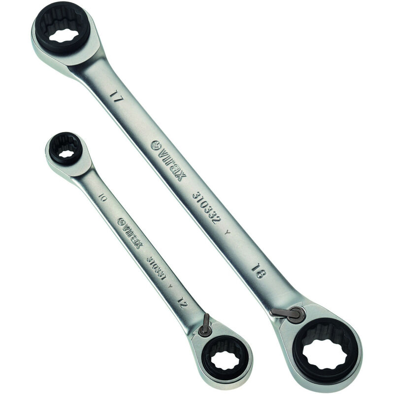 [310330] VIRAX Jeu de 2 cles a clicquet 4 en 1